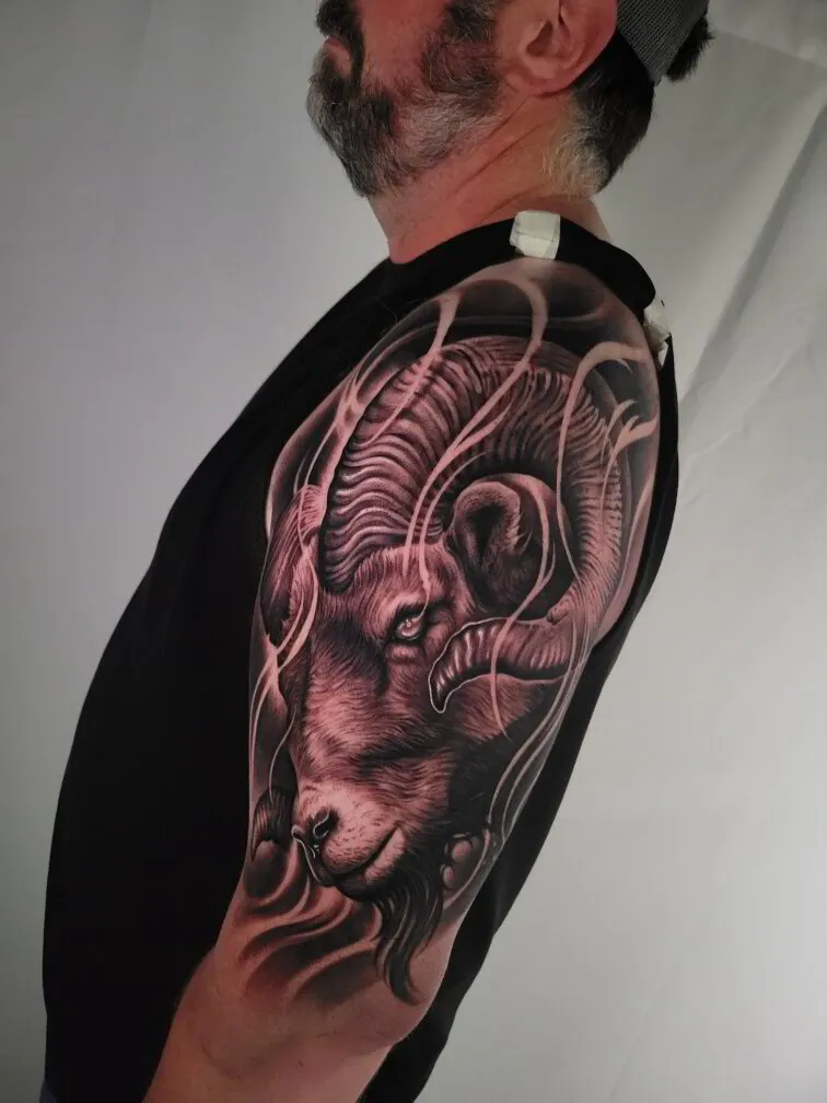 Custom tattoo by Gage Cheesman, Alliance Tattoo Eugene Oregon